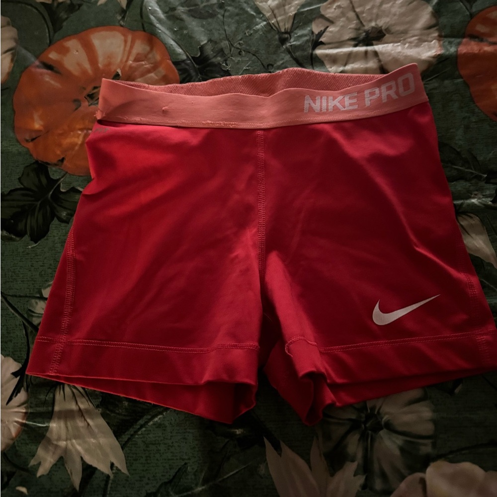 Nike Pro Women's Bright Red Athletic Shorts